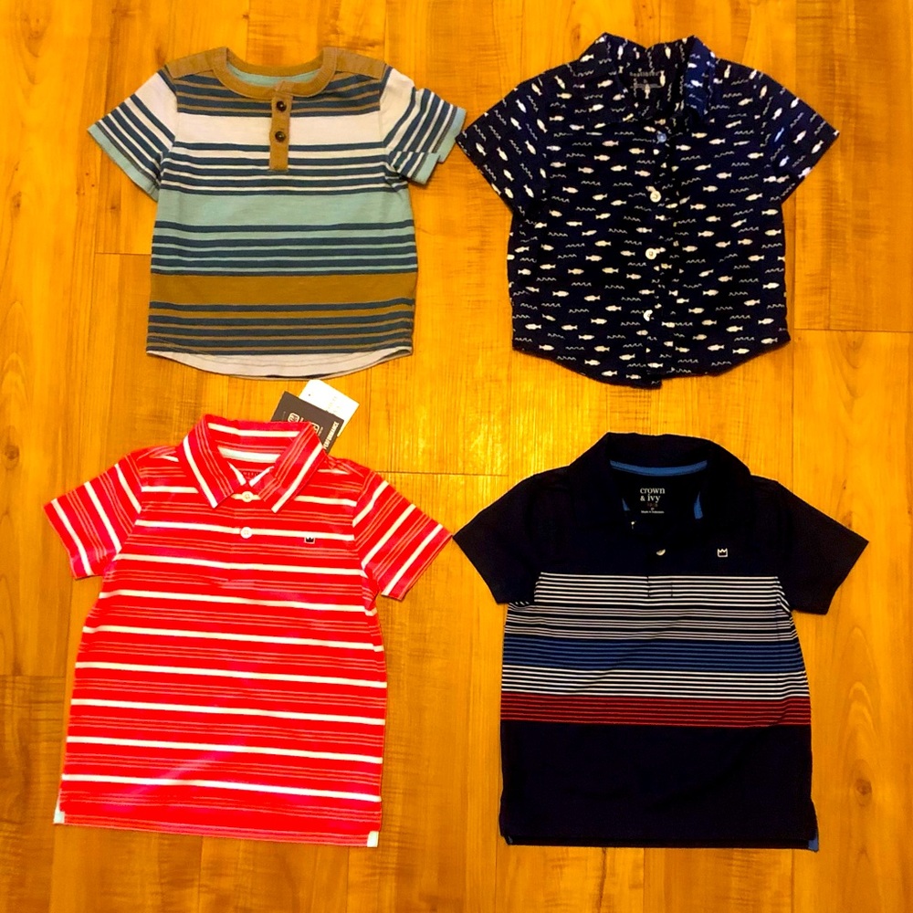 Bundle of 4 Toddler Button-Up Shirts - Boys Size 2T